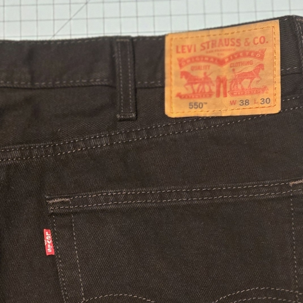 Levi's 550 Black Denim Pants 38x30